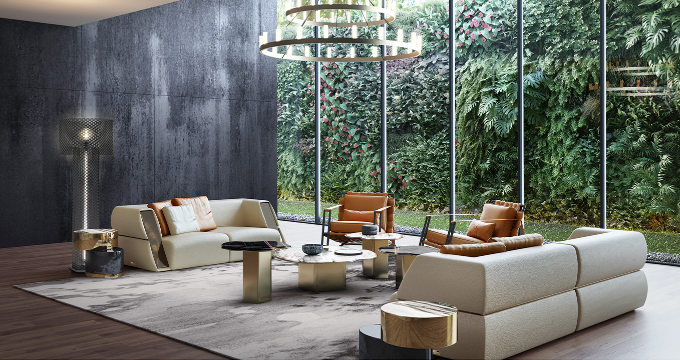 Tonino Lamborghini Cada Living Room Coffee Side Table Sofa Armchair